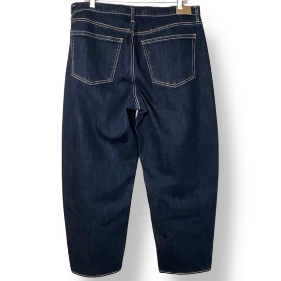 AMERICAN EAGLE Cotton Blend Dark Wash Barrel 5 Pocket Jeans US Sz 12 Regular - Picture 3 of 9